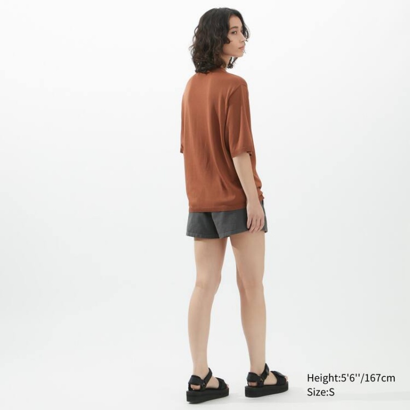 Dámské Knitwear Uniqlo U Pletené Hnědé | LSYUPAW-52