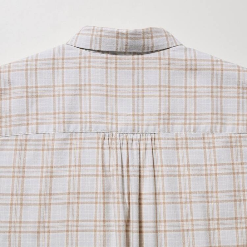 Dámské Košile Uniqlo Soft Brushed Checked Long Sleeved Světle Šedé | VPHLTZW-09