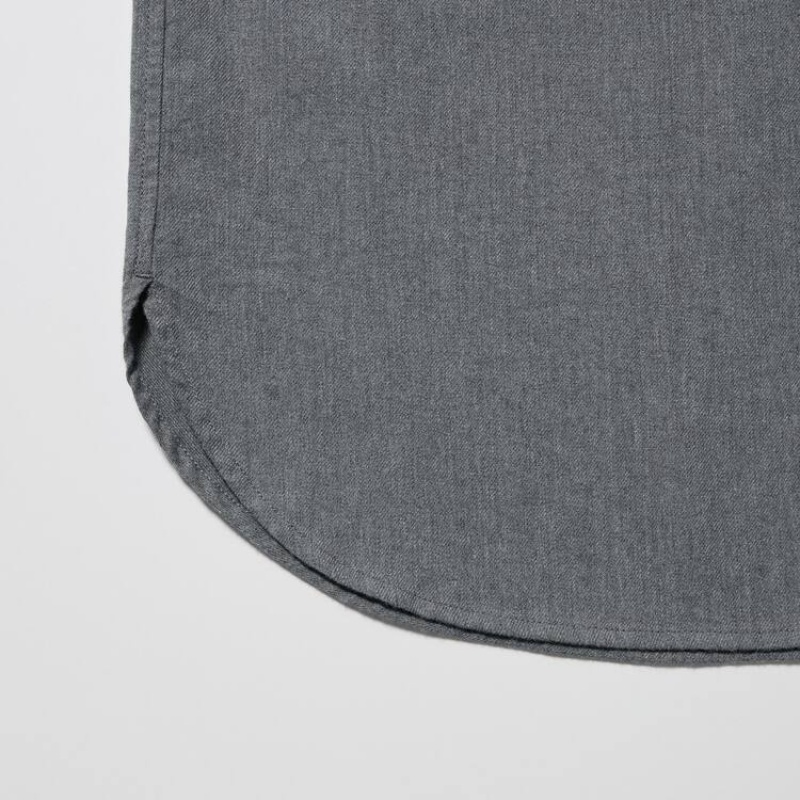 Dámské Košile Uniqlo Soft Brushed Long Sleeved Šedé | VAMUQBI-23