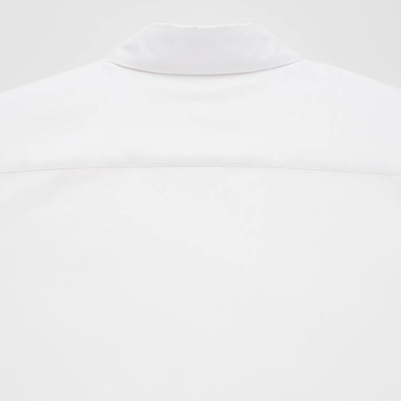 Dámské Košile Uniqlo Supima Bavlněné Stretch Broadcloth Long Sleeved Bílé | BHFCWMG-47