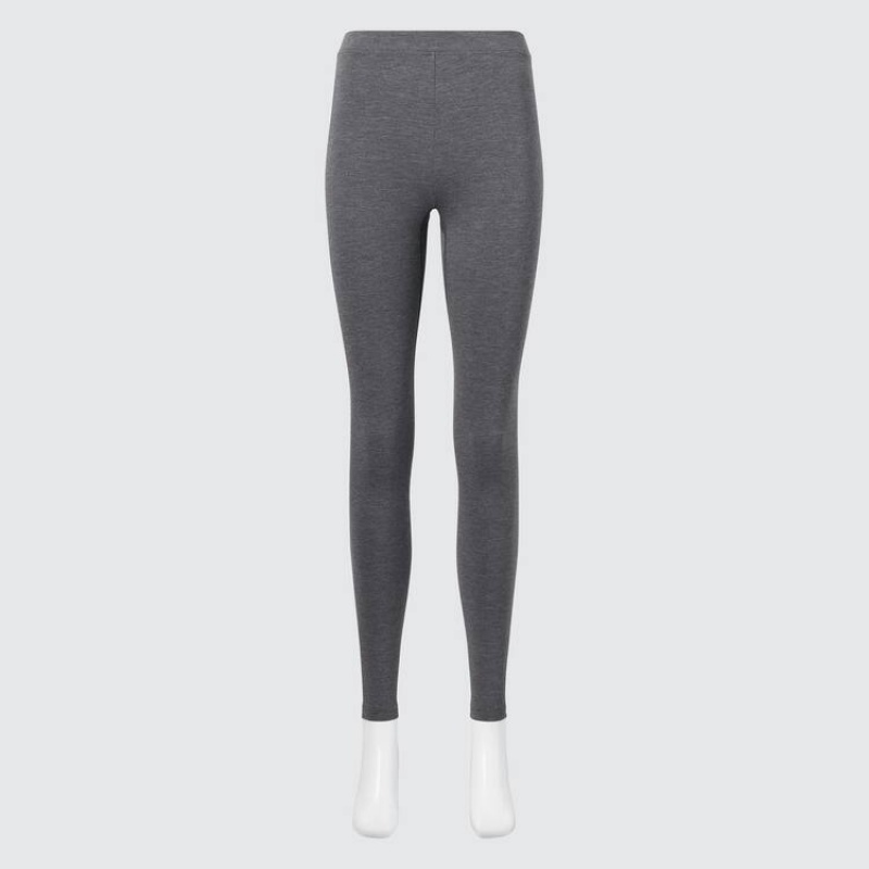 Dámské Legíny Uniqlo Heattech Extra Warm Bavlněné Thermal Tmavě Šedé | AGHNZCR-85