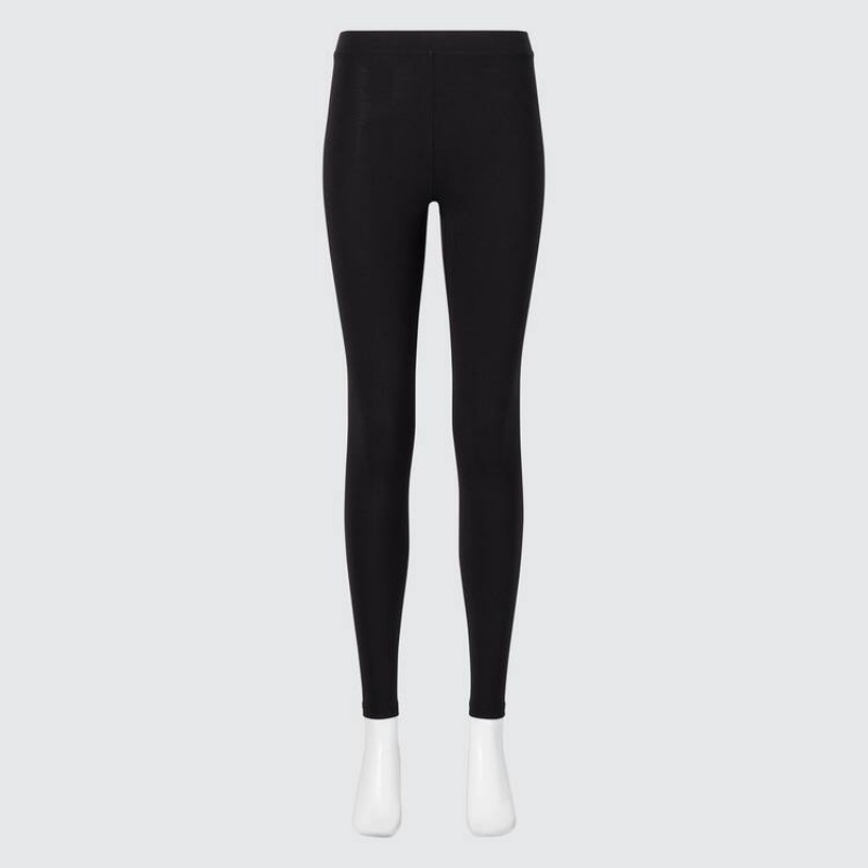 Dámské Legíny Uniqlo Heattech Extra Warm Bavlněné Thermal Černé | OSHZPDG-56