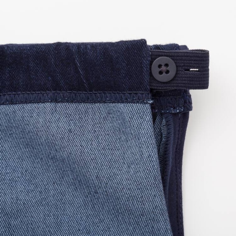 Dámské Legíny Uniqlo Maternity Long Denim (2020 Season) Tmavě Blankyt | TEOJKPV-53