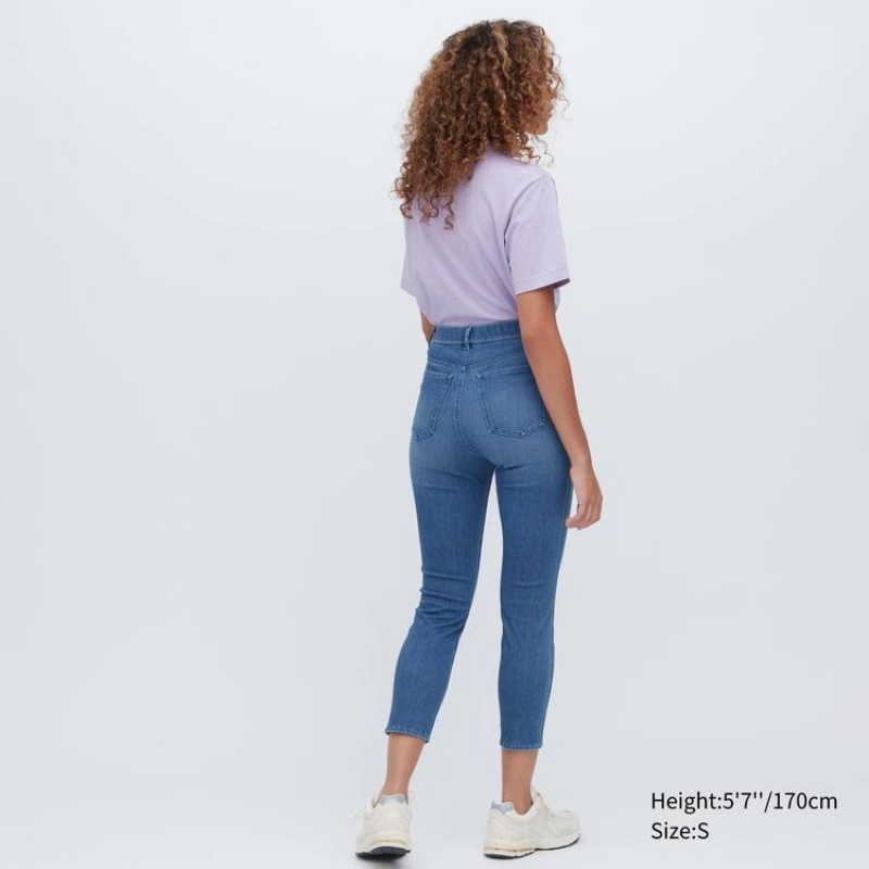 Dámské Legíny Uniqlo Ultra Stretch High Rise Cropped Blankyt | QOGUZDE-89