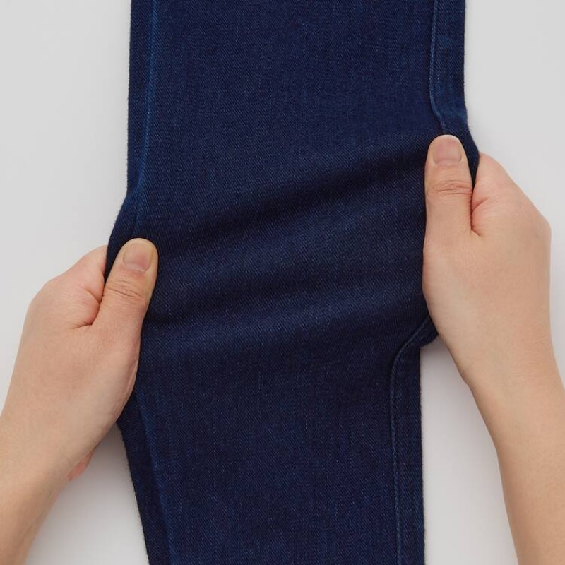 Dámské Legíny Uniqlo Ultra Stretch High Rise Denim (2021 Season) Blankyt | RDPSCJE-46