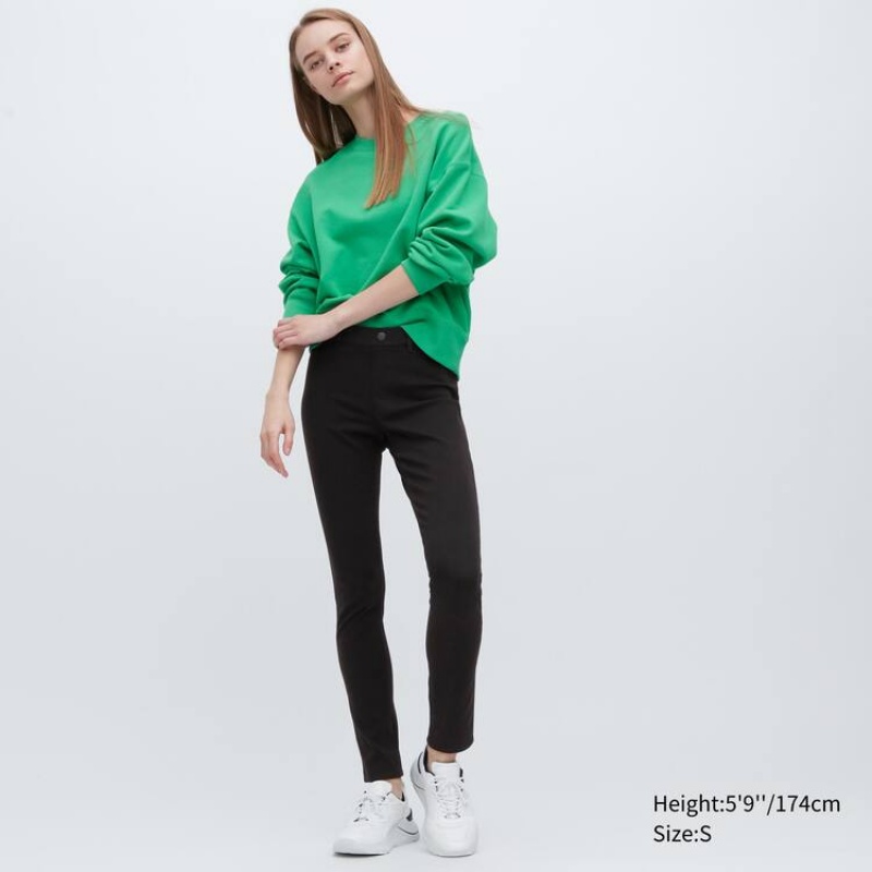 Dámské Legíny Uniqlo Ultra Stretch (Long) Černé | GBMIUSY-80