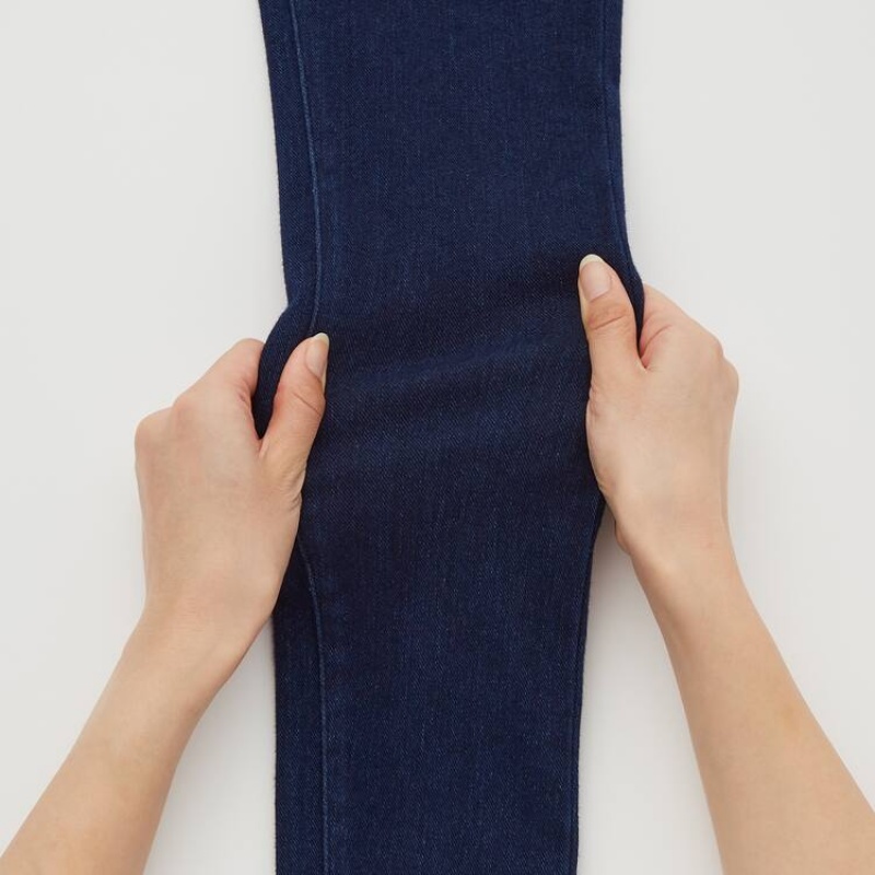 Dámské Legíny Uniqlo Ultra Stretch Maternity Denim Blankyt | TZVCUML-84