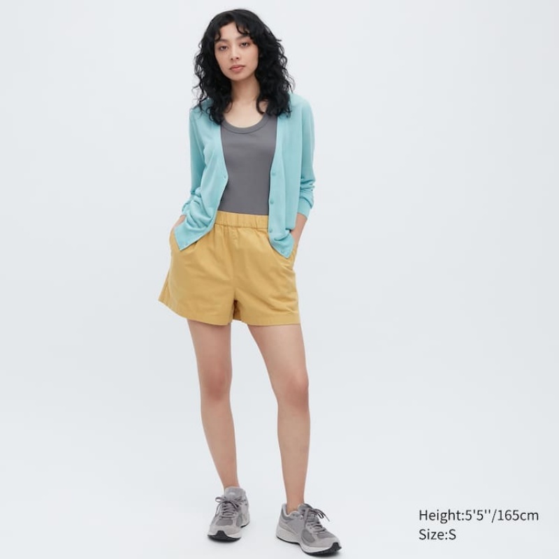 Dámské Loungewear Uniqlo Bavlněné Easy Žluté | JVGNFEW-04