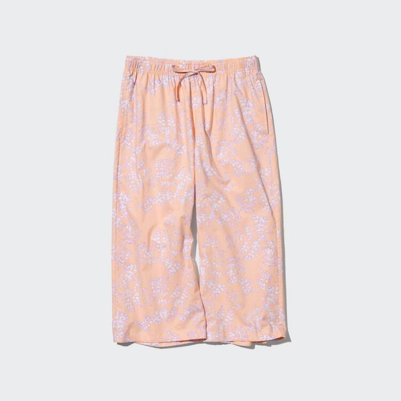 Dámské Loungewear Uniqlo Bavlněné Relaco 3/4 Světle Oranžové | QUBPTYR-13