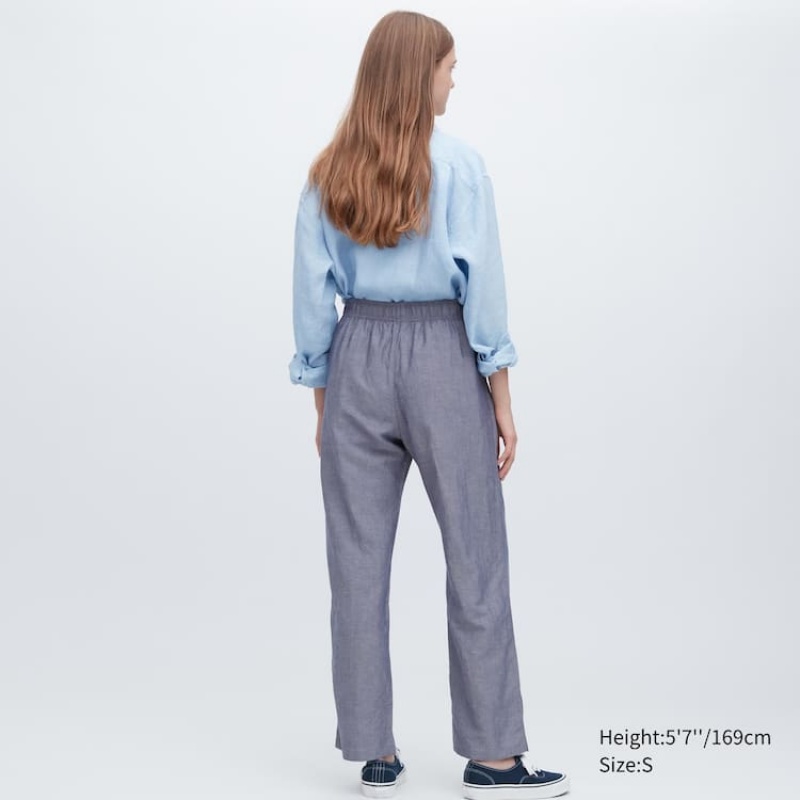 Dámské Loungewear Uniqlo Linen Blend Easy Šedé | MLVOENQ-07