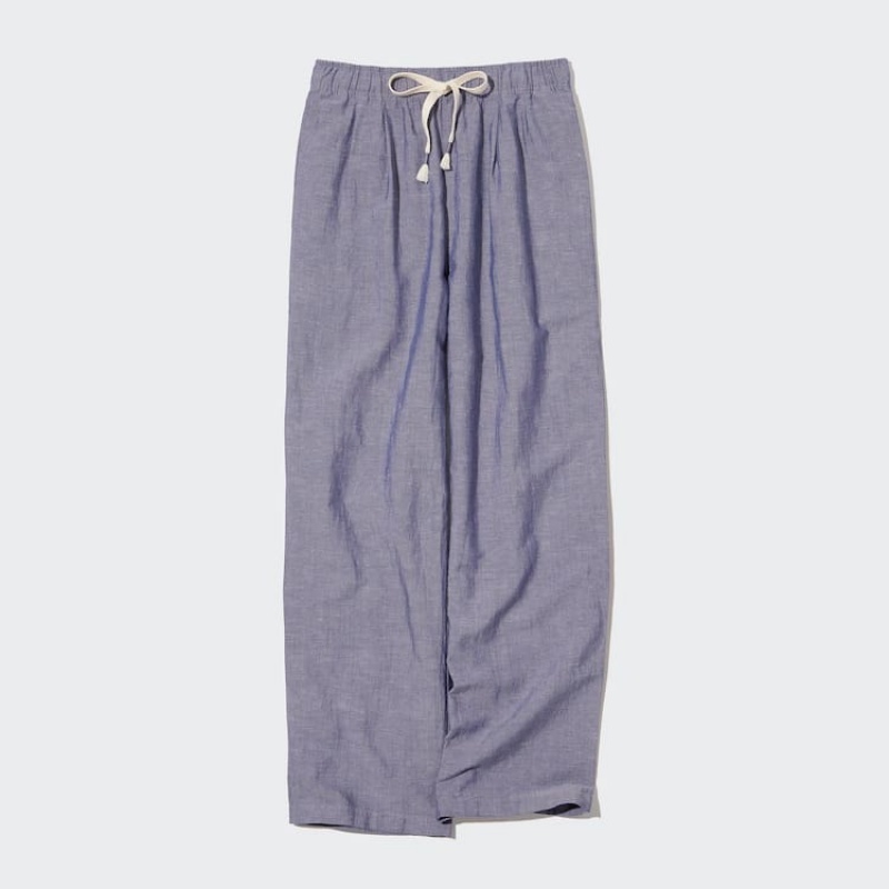 Dámské Loungewear Uniqlo Linen Blend Easy Šedé | MLVOENQ-07