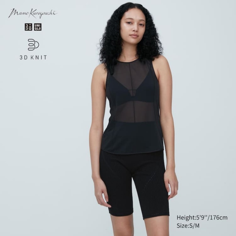 Dámské Loungewear Uniqlo Mame Kurogouchi 3d Knit Seamless Černé | AHJPDWS-10