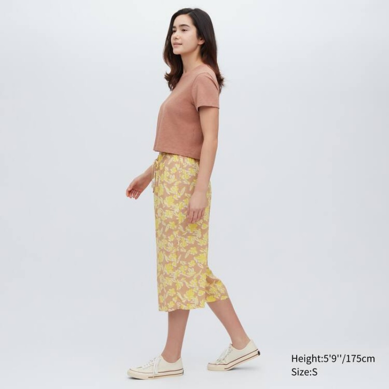 Dámské Loungewear Uniqlo Relaco 3/4 Žluté | KPULXFV-23