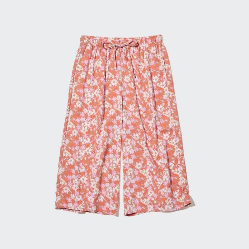 Dámské Loungewear Uniqlo Relaco Surf Floral Print 3/4 Růžové | UOTKXYP-30