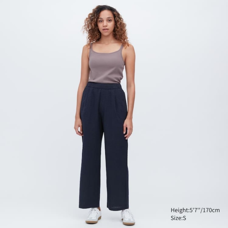 Dámské Loungewear Uniqlo Seersucker Easy Tmavě Šedé | EGQPJXK-91