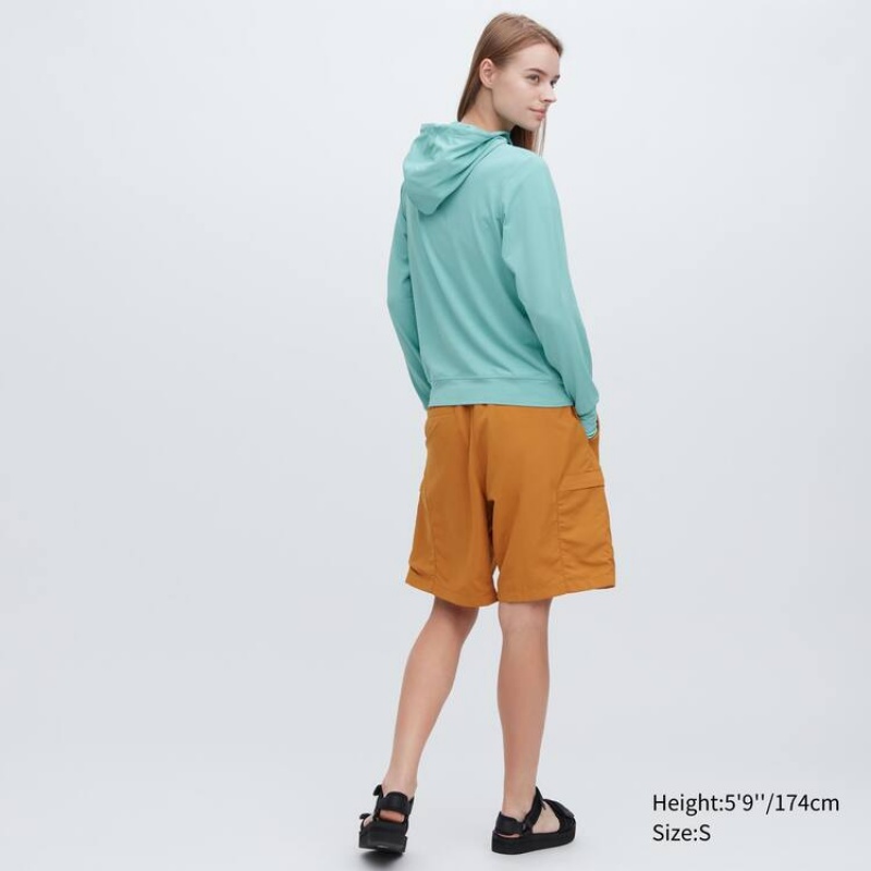 Dámské Mikina s Kapucí Uniqlo Airism Mesh Uv Protection Zipped Blankyt | NQBYULX-38