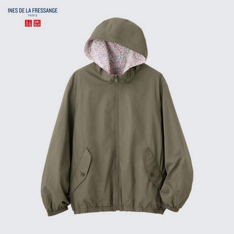 Dámské Parka Uniqlo Ines De La Fressange Reversible Olivy Zelené | TZGHSAK-34