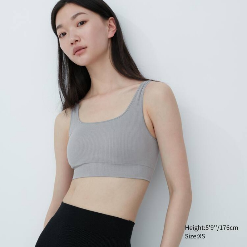 Dámské Podprsenky Uniqlo Mame Kurogouchi Relax Seamless Wireless Šedé | HKOLCTB-45