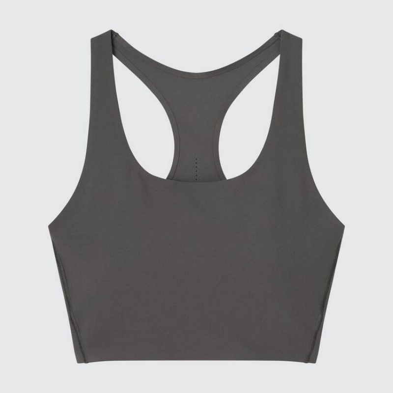 Dámské Podprsenky Uniqlo Square Neck Active Wireless Šedé | KEDPURW-75