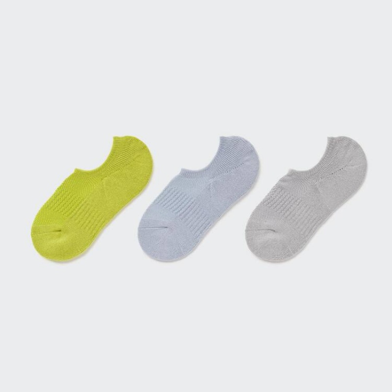 Dámské Ponožky Uniqlo Invisible No-show Sports (Three Pairs) Zelene Šedé | KWLPZJQ-81