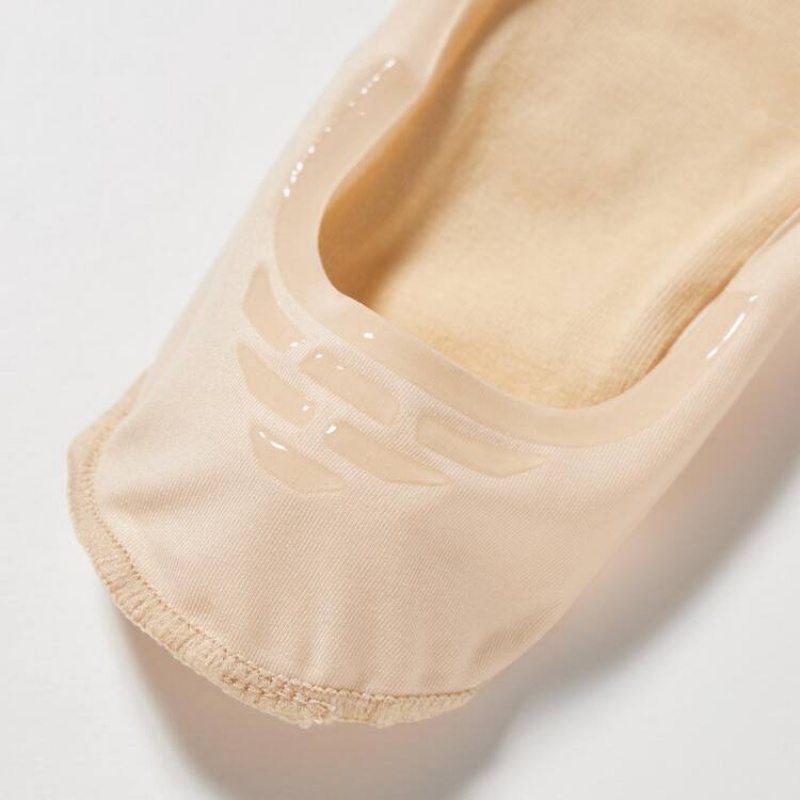 Dámské Ponožky Uniqlo Sheer Invisible No-show (Three Pairs) Béžový | SMPWITH-09