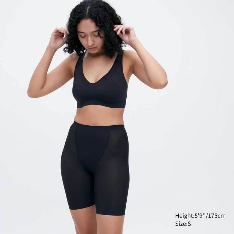 Dámské Spodní Prádlo Uniqlo Airism Body Silhouette Shaper Half Černé | QHFKELB-02