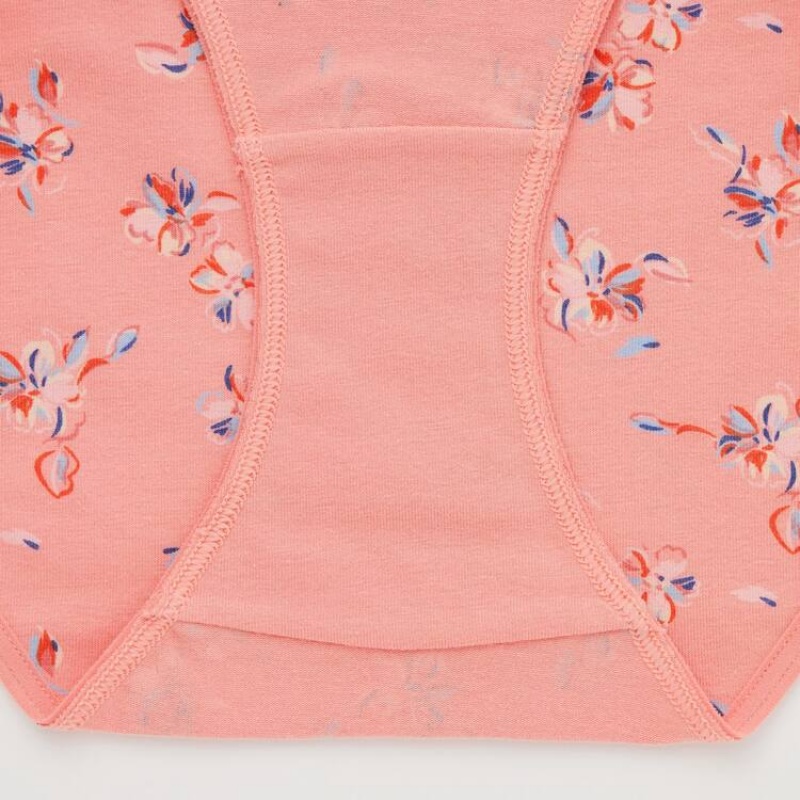 Dámské Spodní Prádlo Uniqlo Mid Rise Flower Print Světle Oranžové | MLPDSVA-57