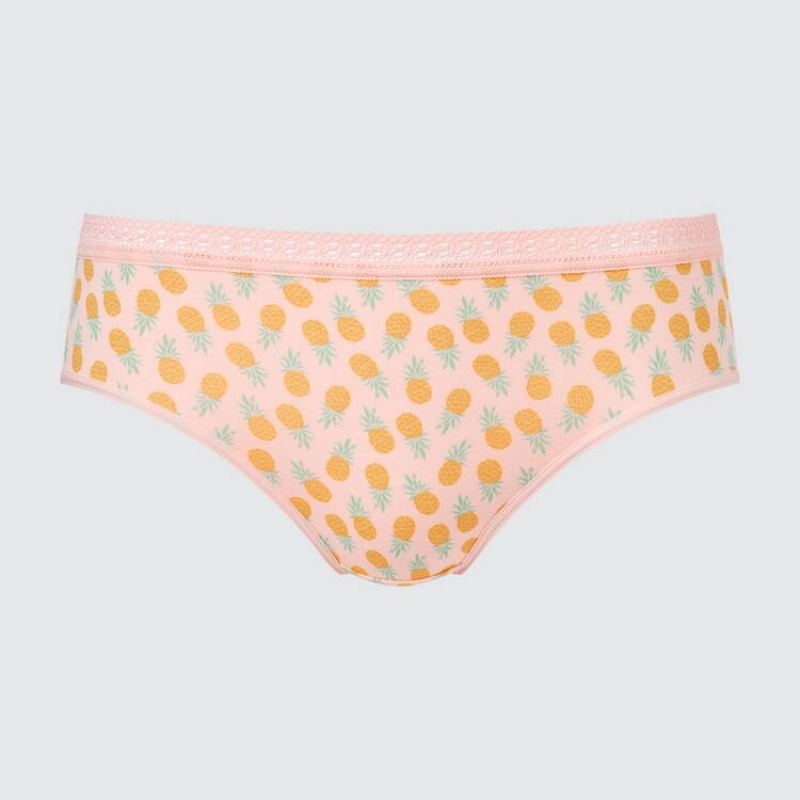 Dámské Spodní Prádlo Uniqlo Mid Rise Fruit Print Růžové | QMNGAJO-92