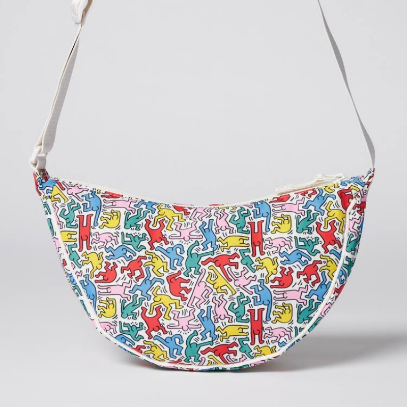 Dámské Tašky Uniqlo Keith Haring Ut Round Mini Shoulder Bílé | HRBIKCM-86