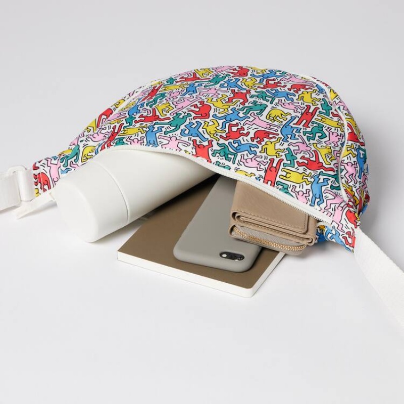 Dámské Tašky Uniqlo Keith Haring Ut Round Mini Shoulder Bílé | HRBIKCM-86