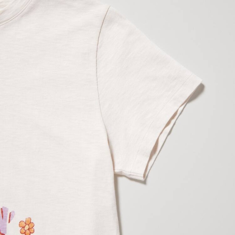 Dámské Tričko Uniqlo Love Sunshine & Peanuts Ut Grafická Bílé | RDTVEQG-49