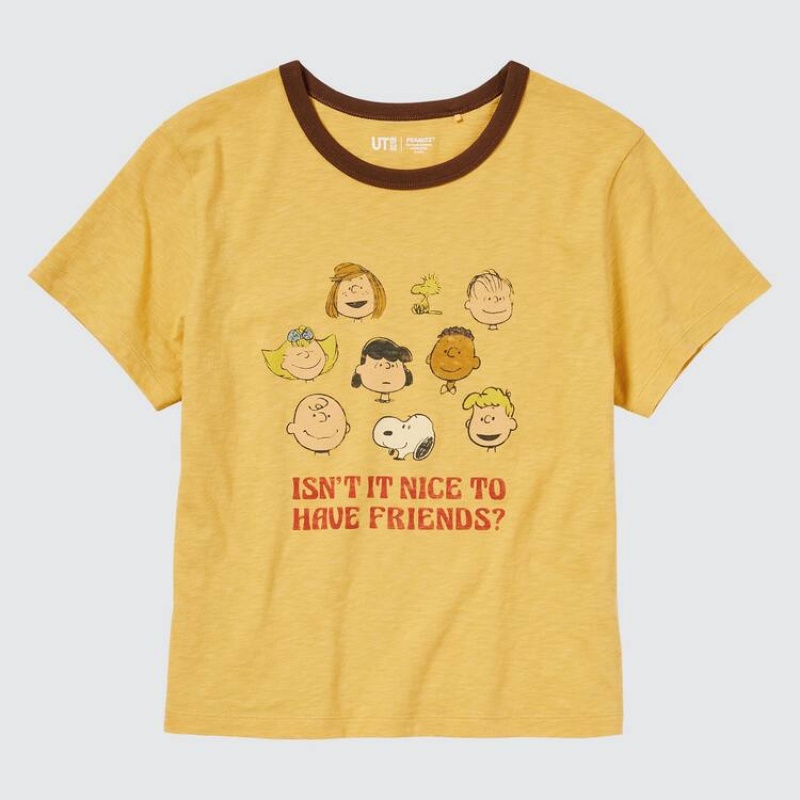 Dámské Tričko Uniqlo Love Sunshine & Peanuts Ut Grafická Žluté | HLIZQNW-19