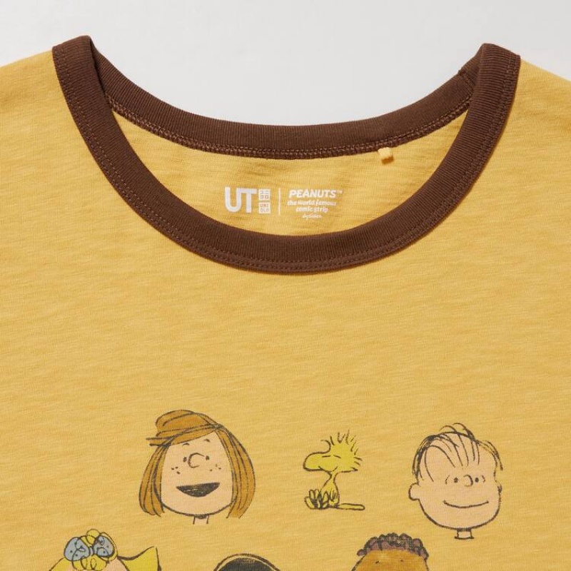 Dámské Tričko Uniqlo Love Sunshine & Peanuts Ut Grafická Žluté | HLIZQNW-19