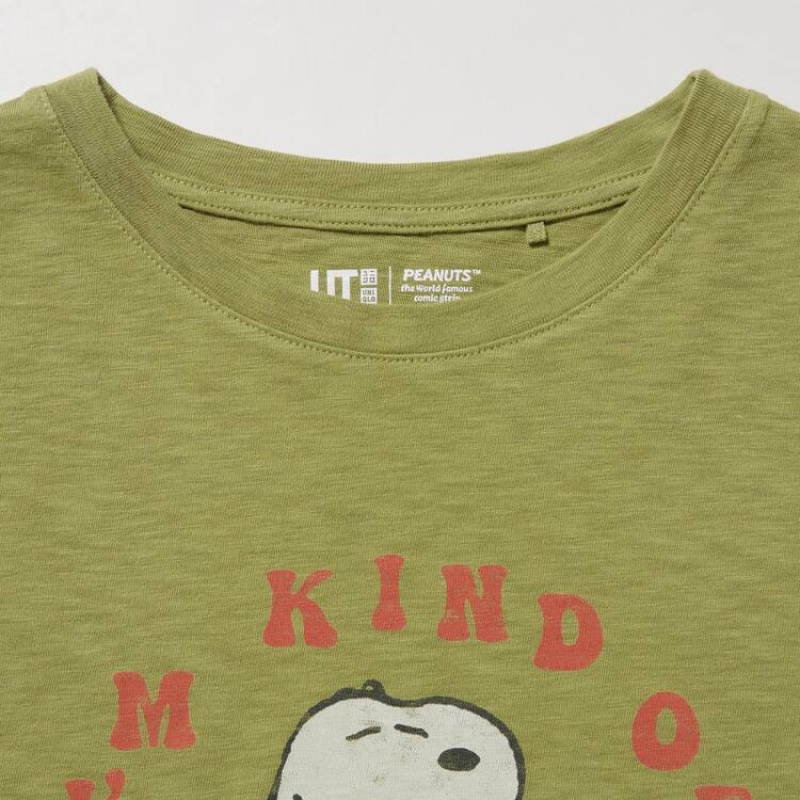 Dámské Tričko Uniqlo Love Sunshine & Peanuts Ut Grafická Zelene | DCHEQMG-70