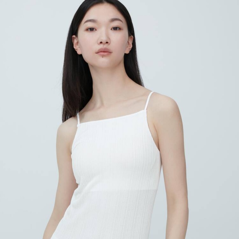 Dámské Vesta Uniqlo Mame Kurogouchi Airism Silk Camisole Bílé | MOIKDWH-36