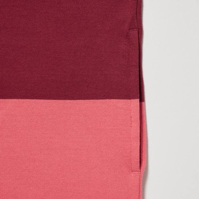 Dámské Šaty Uniqlo Jw Anderson Pruhovaný Polo Krátké Sleeved Růžové | KFIOSNC-43