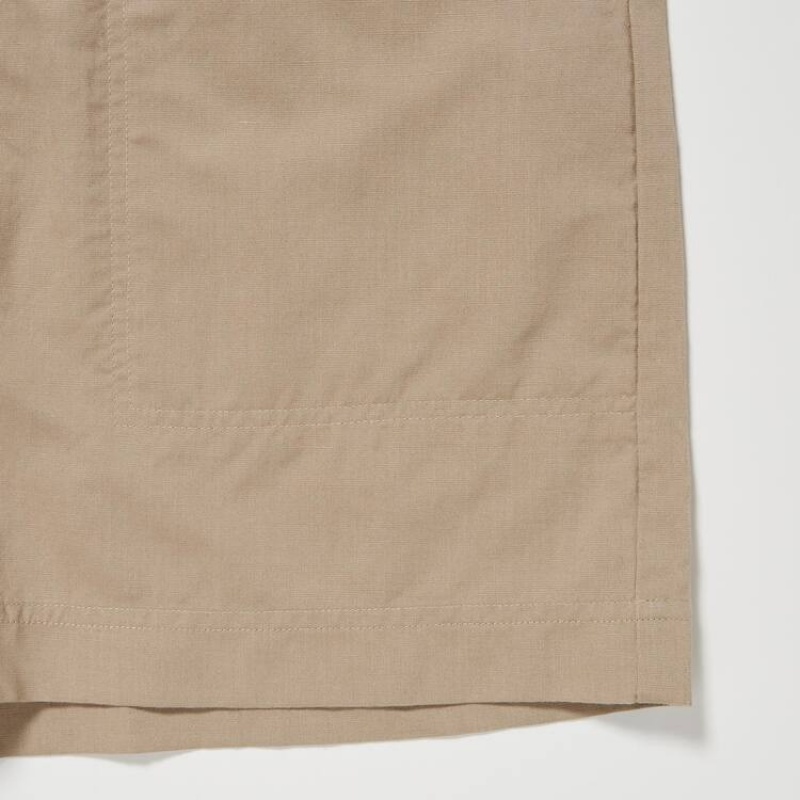 Dámské Šaty Uniqlo Linen Blend Krátké Sleeved Romper Šedé | OULRAEN-49