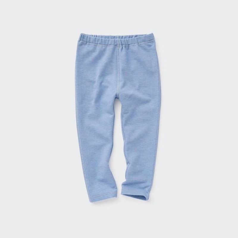 Dítě Legíny Uniqlo Bavlněné Denim-look Blankyt | ABLXKDT-23