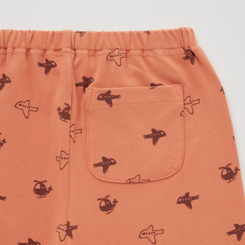 Dítě Legíny Uniqlo Relaxed Plane Print Oranžové | GFYHUAR-79