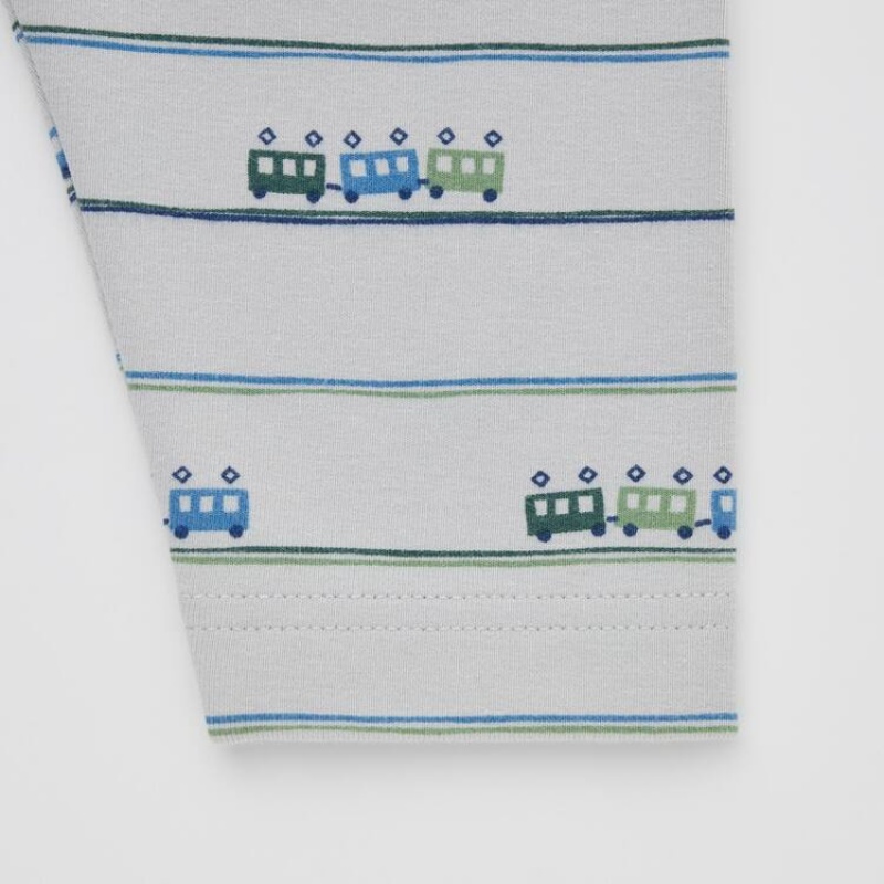 Dítě Legíny Uniqlo Relaxed Train Print Světle Šedé | XZCSWAN-46