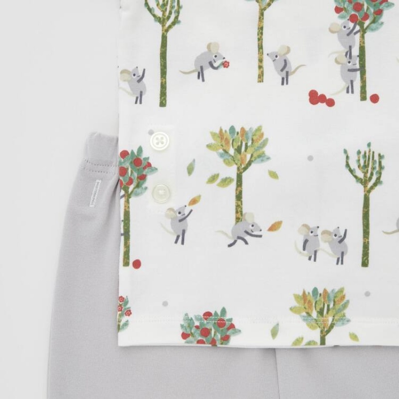 Dítě Loungewear Uniqlo Dry Picturebook Ut Krátké Sleeved Bílé | TSNUVEI-36