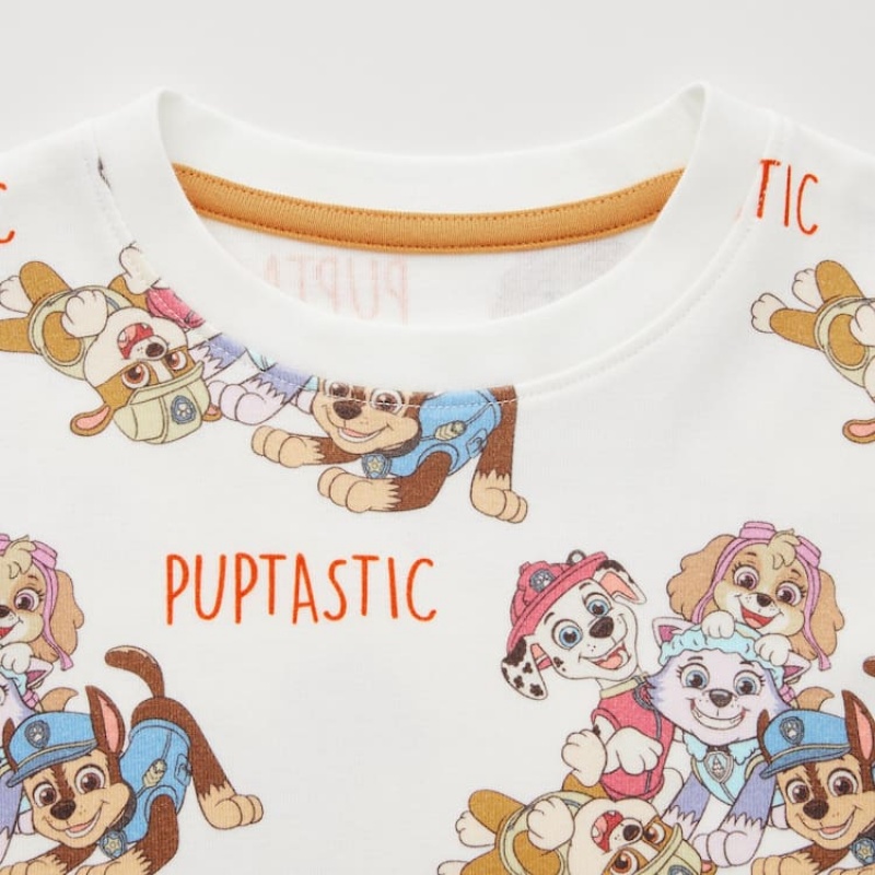 Dítě Loungewear Uniqlo Paw Patrol Ut Bílé Oranžové | FXVHTPI-69