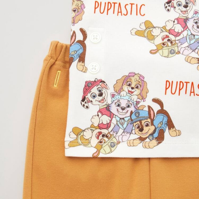 Dítě Loungewear Uniqlo Paw Patrol Ut Bílé Oranžové | FXVHTPI-69