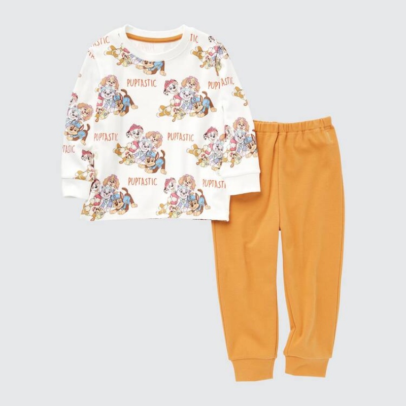 Dítě Loungewear Uniqlo Paw Patrol Ut Bílé Oranžové | FXVHTPI-69