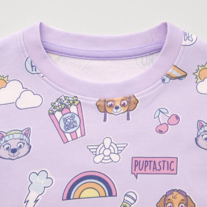 Dítě Loungewear Uniqlo Paw Patrol Ut Fialové | TMXHEIG-42