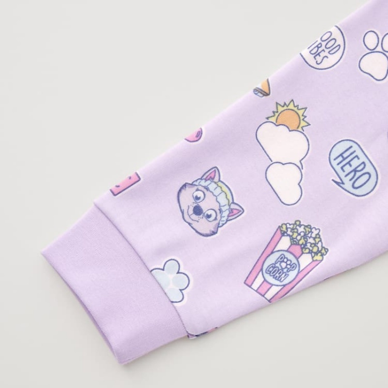 Dítě Loungewear Uniqlo Paw Patrol Ut Fialové | TMXHEIG-42