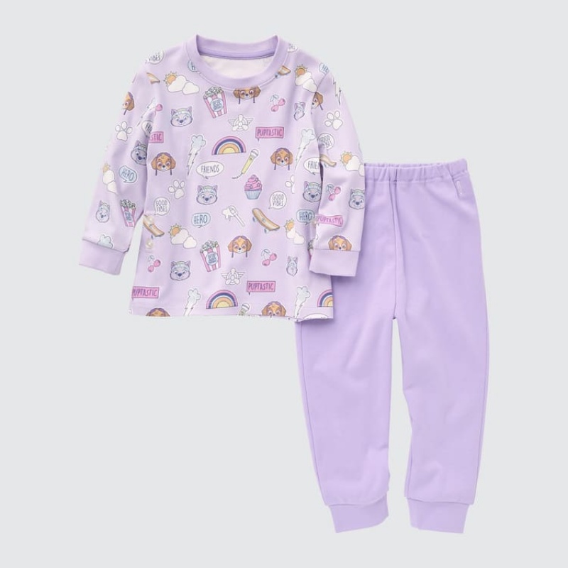 Dítě Loungewear Uniqlo Paw Patrol Ut Fialové | TMXHEIG-42