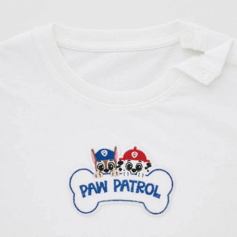 Dítě Tričko Uniqlo Paw Patrol Ut Grafická Bílé | BHVJOQT-91