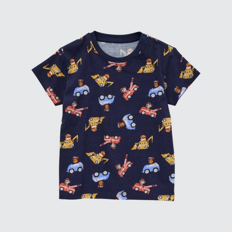 Dítě Tričko Uniqlo Paw Patrol Ut Grafická Blankyt | HLAYIQR-42