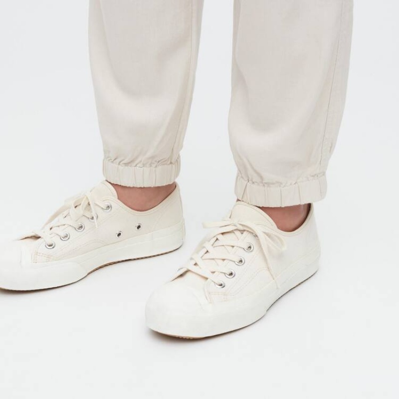 Dětské Kalhoty Jogger Uniqlo Linen Blend Relaxed Fit Béžový | JPQMODK-39